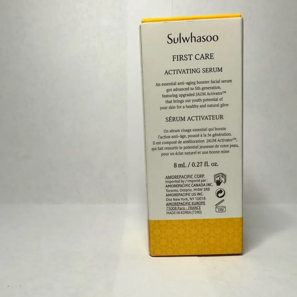 SULWHASOO FIRST CARE ACTIVATING SERUM VI 0.27 Oz / 8 ml NEW TRAVEL SIZE!!!